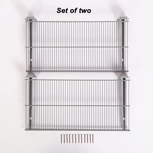 Tonchean Slatwall Shelf Heavy Duty Metal Bracket 24 X 12 Inch Wall Mount Storage Shelf, Shoe Rack Compatible With Standard Slatwall Bracket 2 Pack #TOP6