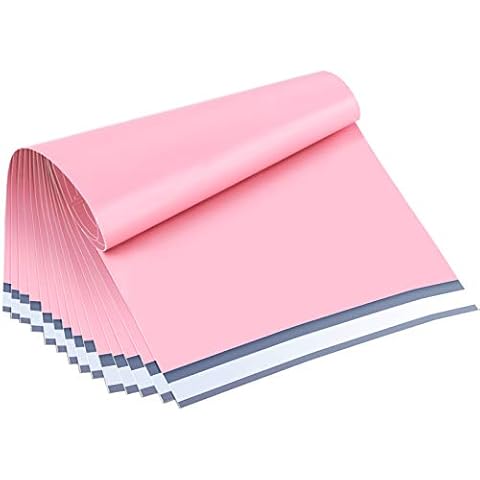UCGOU Poly Mailers 14.5x19 Inch Light Pink 100 Pack Large Shipping Bags #7 Strong Thick Mailing Envelopes Self Sealing Adhesive Waterproof and Tear Proof Boutique Packaging Postal for Clothing Cover