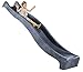 Demmelhuber Rutsche WATERSLIDE 2,90 m mit Wasseranschluss für Spielturm Wellenrutsche Gartenrutsche Kinderrutsche Anbaurutsche Wasserrutsche (Anthrazit)