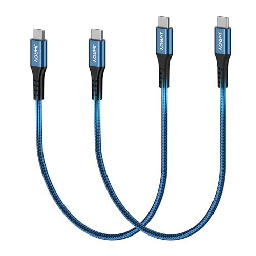 Short USB C to USB C Cable .USB C Charger Cable 0.3M 2Pack 3A Lead Nylon Braided for Samsung Galaxy S21 S20 S10 S9 S8 A12 A20e A21s A51 Huawei P30 P20 P40 Google Pixel iPhone 15 Sony Xperia Switch