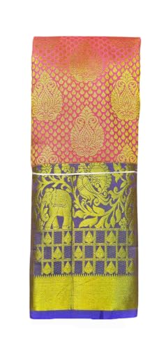 Image of VFCollections Women's Traditional Handloom Kanchipuram Silk Pure Pattu Sarees | Rich Zari Woven Design | Bridal Saree | Unstitched Blouse