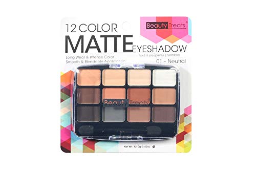 Beauty Treats 12 Color Matte Eyeshadow (412-01 Neutral)