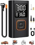Tire Inflator Portable Air Compressor, Electric Bike Pump with Tire Pressure Gauge, 150PSI Fast Inflation with USB Charging Output, Portable Air Pump for Car Tires, Motorcycle, Bicycle, Balls