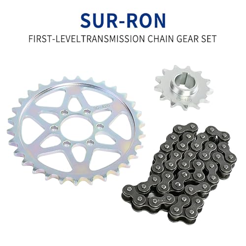 Image of Drive Sprocket Chain Combo,Gear Chain Set for Surron Light Bee X,Segway X160 /260,420 Chain 30 13 Tooth Rear Front Sprocket,Chain Sprocket Conversion Kit for Modified Dirt Bike and Replacement