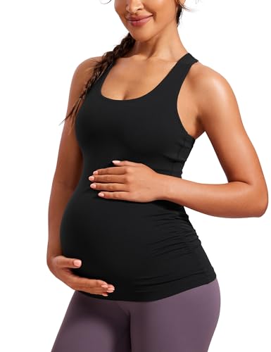 Beaisland 3 Pack Women Maternity Tank Tops Sleeveless Pregnancy Tank Shirts Postpartum Tops Basic Shirts Summer