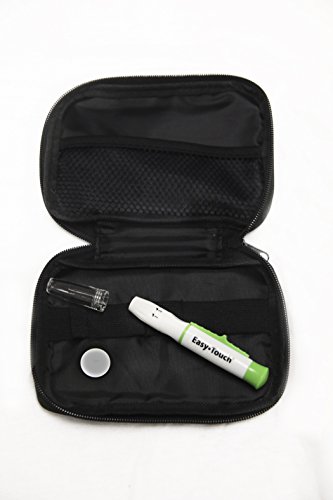 EasyTouch Diabetes Testing Kit - Blood Glucose Meter, 100 Test Strips, 100 Lancets, Lancing Device, Owner's Manual, Logbook, and Carrying Case