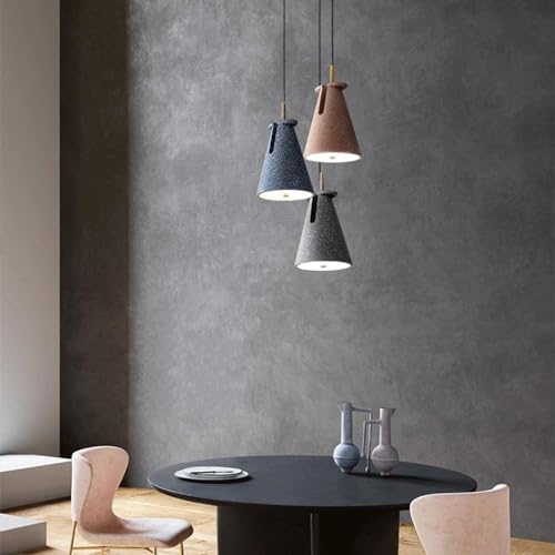Lámpara de cemento para isla de cocina y barra americana en estilo nórdico 5