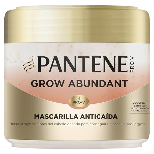 Pantene Grow Abundant Mascarilla Anticaída 300ml. Hace que Tu Cabello Seco y Dañado Sea Más Largo y 10 Veces Más Fuerte. Aumenta Su Resistencia. Con 2000 mg de Complejo Pro-Vitamina + Aminoácidos