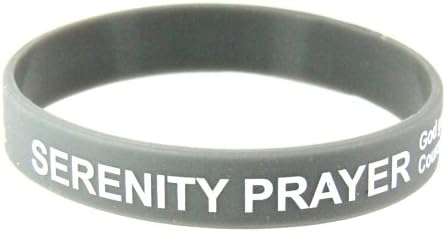 8090009 3 Bracelets Serenity Prayer Silicone Bracelet Rubber God Grant Me AA Al-Anon 12 Step