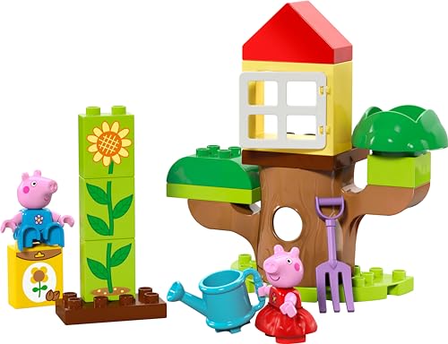 DUPLO Il Giardino e la Casa sull’Albero di Peppa Pig - Giochi Didattici per Bambini e Bambine da 2 Anni in su - Giocattolo per la Motricità Fine con 2 Figure, Mattoncini e Accessori - 10431 - Lego - Immagine 8