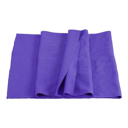Image of MECCANIXITY 39 inch Elastic Cuffs Ribbed Trims Cotton Fabric Knit Rib Stretch Tape Cuff Sleeve Waistband for Sewing, 12 inch Wide Purple