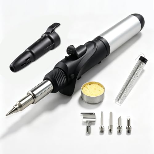 FROGBRO Butane Soldering Iron Kit Self Ignite Gas Torch with 6 Tips