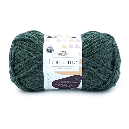 Lion Brand Yarn Hue + Me Chunky Yarn for Crocheting Knitting and Crafts Juniper 1 Pack