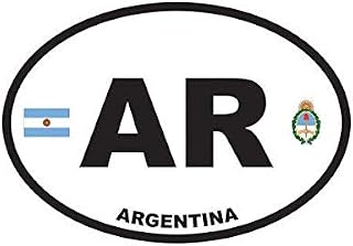 ION Graphics Magnet Argentina Oval Magnetic Vinyl Argentine Country Code Euro AR v2 5" Car Magnet Bumper Sticker