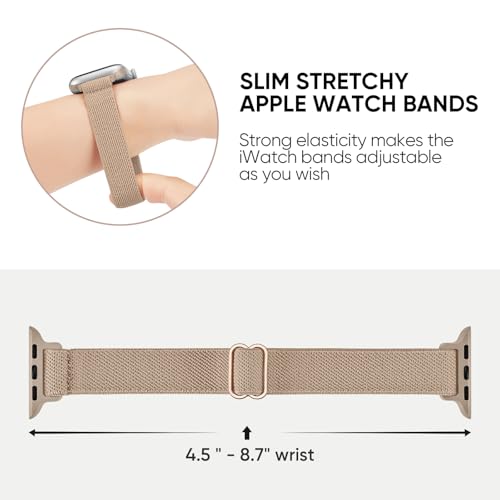 Slim Stretchy Nylon Band Compatible with Apple Watch Bands Women Men by Butifacion - Used condition - Image 2