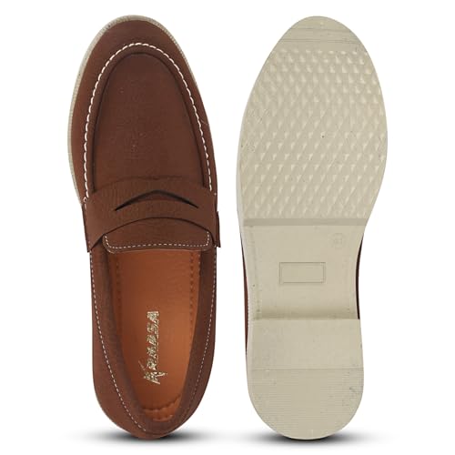 Image of Kraasa Men Premium Driftor 2.0 Block Heel Loafers for Mens, Causals| Lighweight Slip-On's | Soft Cushioned Insole | Super Flexible, Comfortable for Men