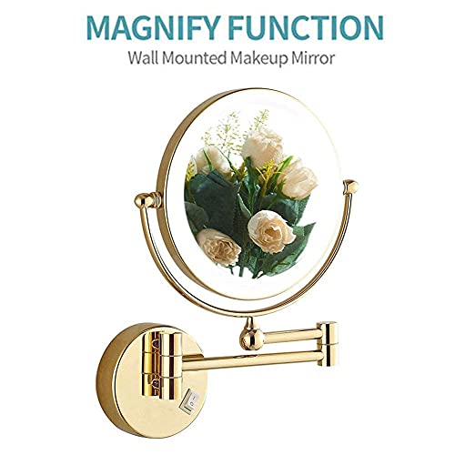 Miroir de maquillage mural col de cygne flexible JCAKES double face
