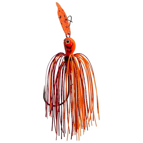 Strike King (TCVSJ38-900) Thunder Cricket Vibrating Swim Jig Fishing Lure, 900 - Fire Craw, 3/8 oz, Ultra-Stiff Stainless Steel Blade by Strike King - Image 4