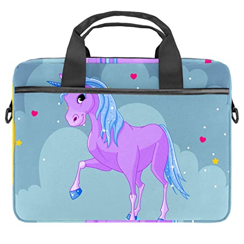 Sac à bandoulière pour ordinateur 13 à 14,5 pouces avec motif de papillon bleu