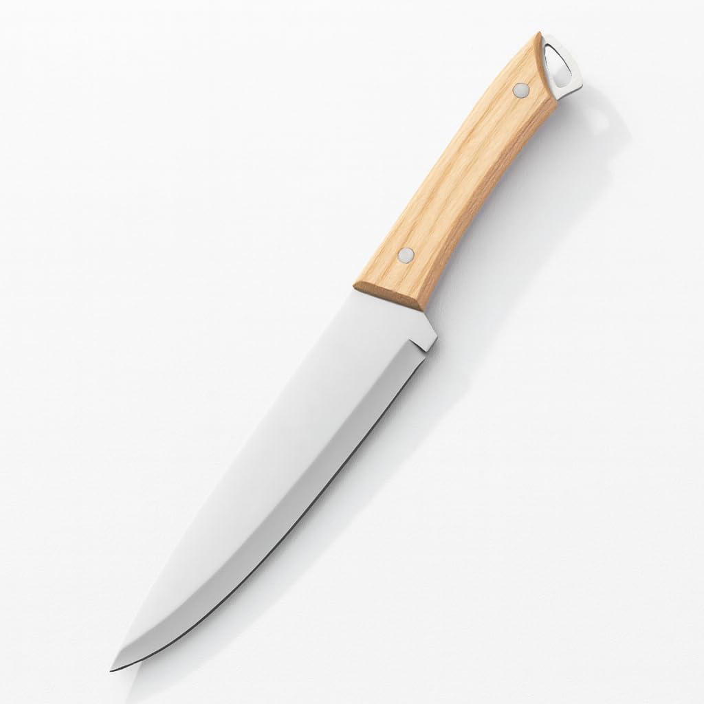 Machado Pakka Wood Rivet Fixed Chef Daily Use Knife, Kitchen Knives High Carbon Clad Steel for Cutting, Chopping Vegetables, Fish for Home, Kitchen, Hotel, Restaurants