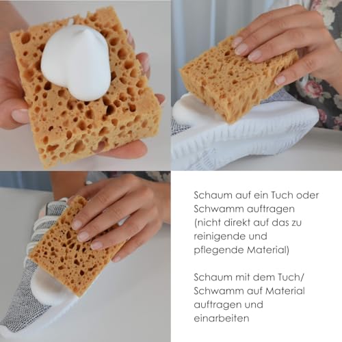 Combi Pflege Schaum, Combi Care Foam, 200 ml zur schonenden Reinigung und Pflege empfindlicher Materialien von Schuhen und Taschen