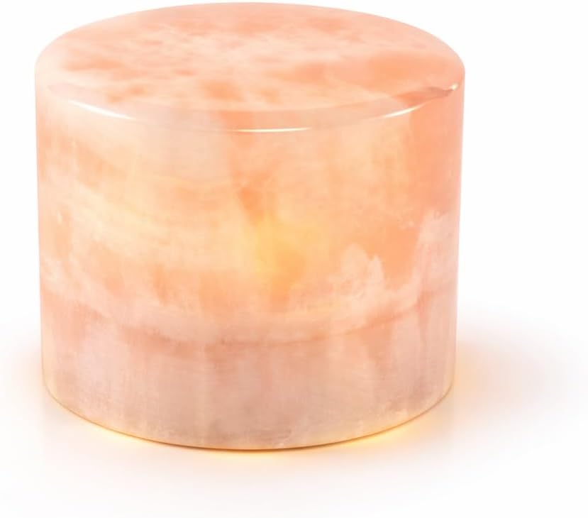 Aimery Marble Lamp Night Light Touch Bedside Table Lamp,Type C Rechargeable Natural Stone Accent Decor，Cordless Ambient Lighting for Bedroom Living Room Desk Shelf Gift (Pink)