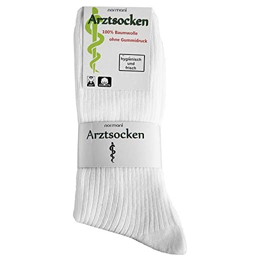normani 20 Paar Herren Socken aus reiner Baumwolle - Baumwollsocken Strümpfe klimaregulierend und atmungsaktiv Farbe Weiß Größe 43-46