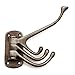 RK International RKI Distressed Nickel R.K. International HK 5820 DN Triple Pronged Hook