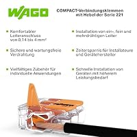 WAGO Verbindungsklemmen 221-413 | 3 Leiter, bis 4 mm², 50 Stück, COMPACT Kabelverbinder mit Hebel für alle Leiterarten weltweit, bestätigte Anwendungssicherheit – Ansicht 4