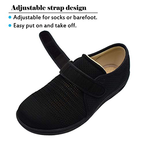 Mei Macleod Women'S Extra Wide Shoes With Adjustable Strap Wide Width Sneakers Arthritis Edema Walking Shoes For Elderly Diabetic thumb #2