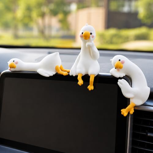 4-Pack Resin Goose Figurines, Funny Mini Computer Monitor Decor - Image 4