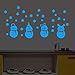 Price comparison product image Xshuai Christmas Window Stickers, Merry Christmas Glow Snowman Removable Vinyl Luminous Stickers Living Room Xmas Snowman Elk Stickers Window Decor 15x30cm (Blue)
