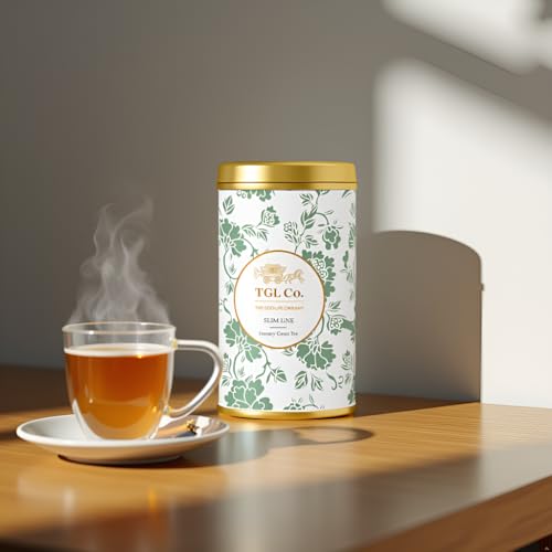 Image of TGL Co.Slim Line Green Tea Infusion 50G Tin Can|Rich in Anti Oxidant | Refreshing | No Artificial flavor | Improve Digestion