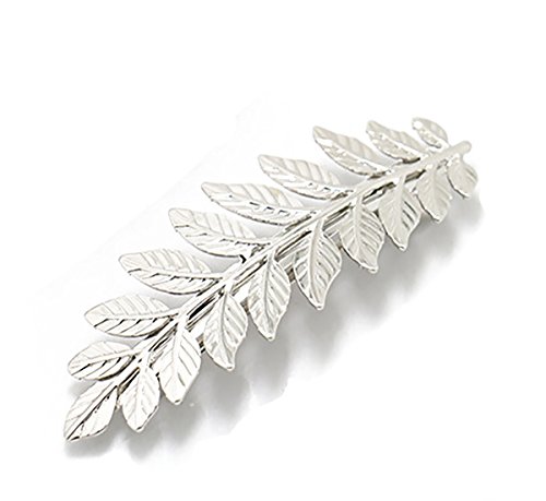 2 pinzas para cabello de metal con diseño de hoja miniatura 1