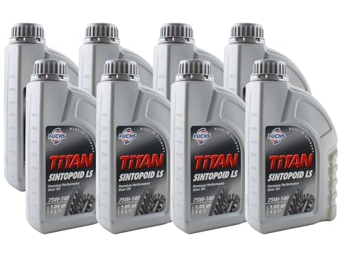 Fuchs 8 Liter TITAN SINTOPOID LS SAE 75W-140 Gear Oil (8 x 1L)