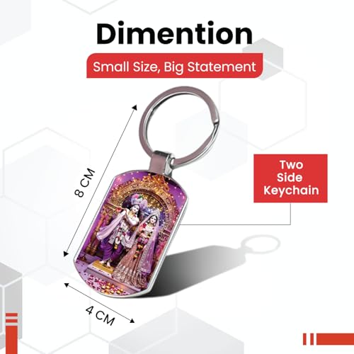 Image of Stylish Metal Keychains with Permanent Glossy Print - Inspirational Quotes & Spiritual Designs - Perfect Key chains for loved ones, Personal Use, Gifts & Return Gifts