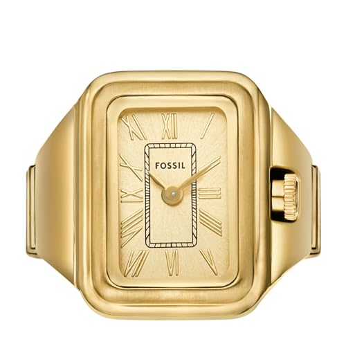 Image of Fossil Women's Watch Ring, Quartz Stainless Steel Two-Hand Ring Watch for Women