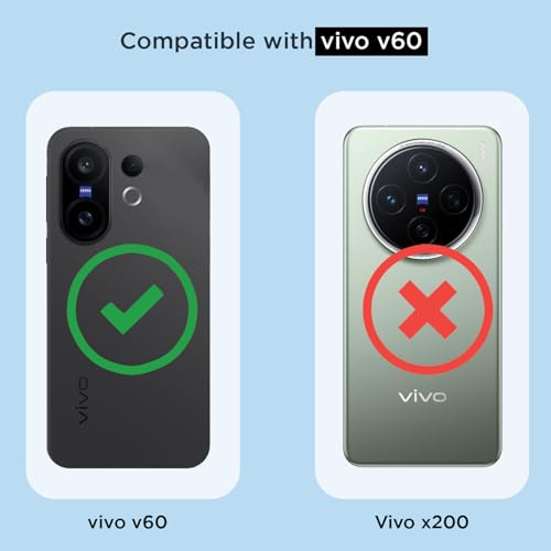 Image of Pikkme Back Cover for Vivo V60 5G / Vivo T4 Pro 5G PC + TPU Clear Transparent Raised Edges Shockproof Protective Phone Bumper Case(Transparent)