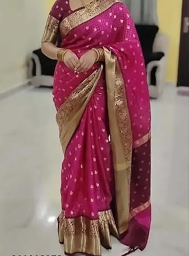 Generic pink kanjivaram silk saree – image 7