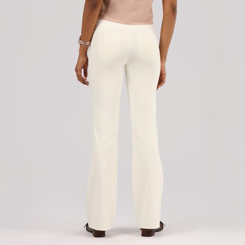 Image of BlissClub Ultimate Flare Pants for Women Upto 5'4 ft | Ribbed Waistband, 4 Pockets | High Waist Trousers and Formal Pants for Office wear