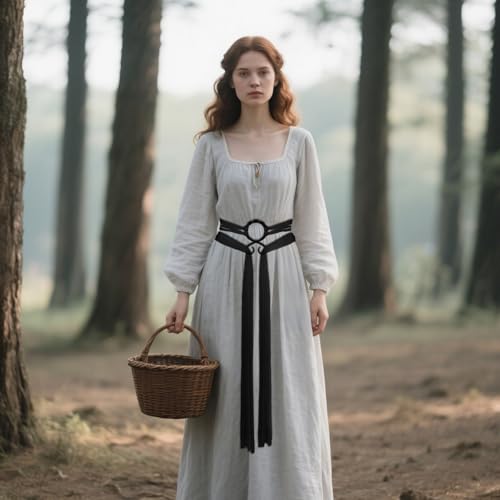 Joukavor Viking Troll Cross Belt Norse Witch Rope Belt Medieval Accessories Women3