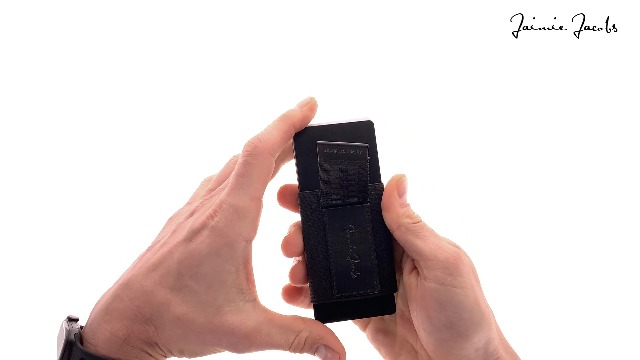 Jaimie Jacobs SLIMSTAR Portafoglio Uomo Piccolo Con Protezione RFID – Nero Goffrato – Fatto A Mano In Europa - 6