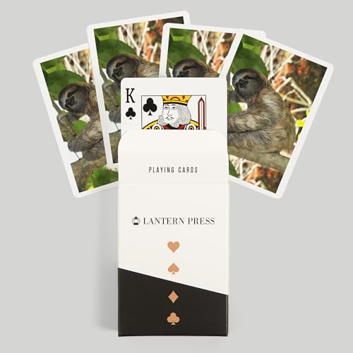 Baraja de 52 cartas Poker para adultos Sloth in Tree miniatura 6