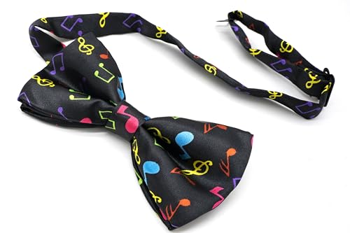 Carahere Mens Handmade Stylish Patterned Pre-Tied Bow Ties M126 Purple Red Yellow