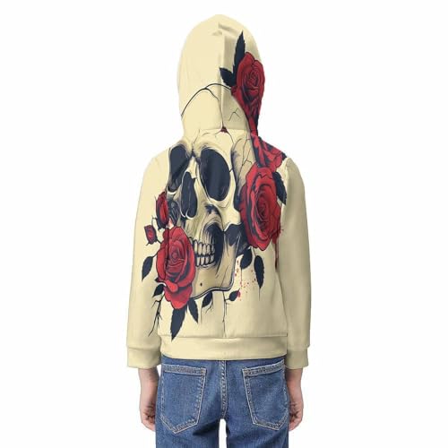 Sweat tête de mort enfant imprimé 3D sweat-shirt à capuche hiver - 6