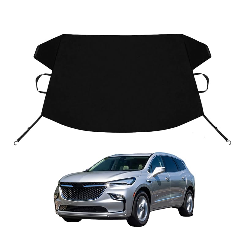 Image of Enclave Encore Envision Custom Windshield Cover for Ice and Snow for Bui-ck Enclave Encore Envision Windshield Snow Cover 600D Shade Blocks Winter Frost Hail Protector Car Accessories