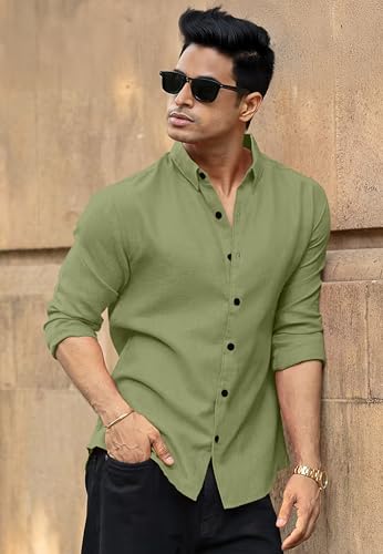 Image of Men Cotton Full Sleeve Shirt for man | Mens Casual Shirt |Shirts for Men Stylish | Men Shirts | Casual Business Party Festival Shirts