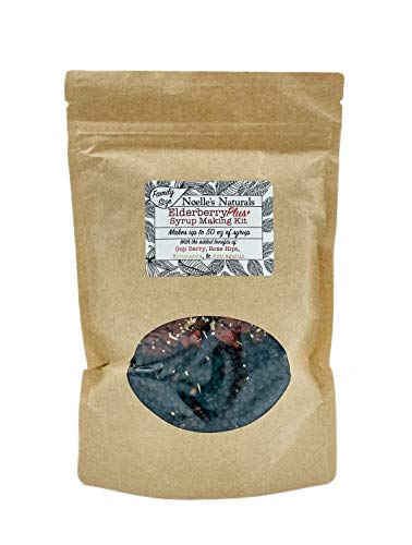 Elderberry Plus+ Family Size Elderberry Syrup Making Kit - Makes 50 oz - Includes Free Brew Bag - Just add Your own Honey - Easy to Make at Home - Natural & Organic Ingredients