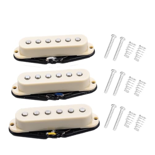 Micro simple bobinage Alnico N50 M50 B52 mm set de 5 pour guitare beige
