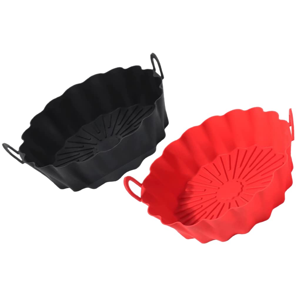 Happyyami 2pezzi Silicone Liner Per Friggitrice Riutilizzabile Antiadherente Accessori Casual Per Carni e Dessert